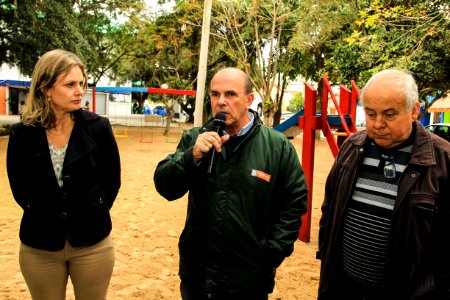 17.05.2018 - Prefeita Paula Mascarenhas  durante entrega da praça São Jerônimo,   atrás do Shopping Mar de Dentro e entrega de obras Ilha Bela e São Conrado - Laranjal- Foto: Gustavo Vara