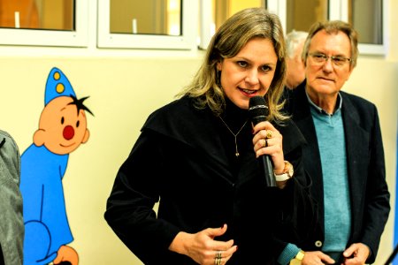 24.05.2018 - Prefeita Paula Mascarenhas e o vice Idemar Barz  durante inauguração da EMEI Zola Amaro - Foto: Gustavo Vara