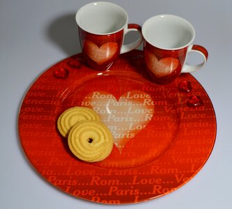 Valentine's day tableware coffee photo