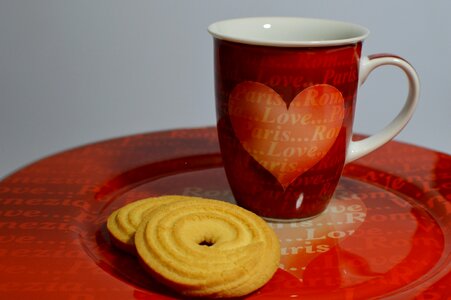 Valentine's day tableware coffee photo