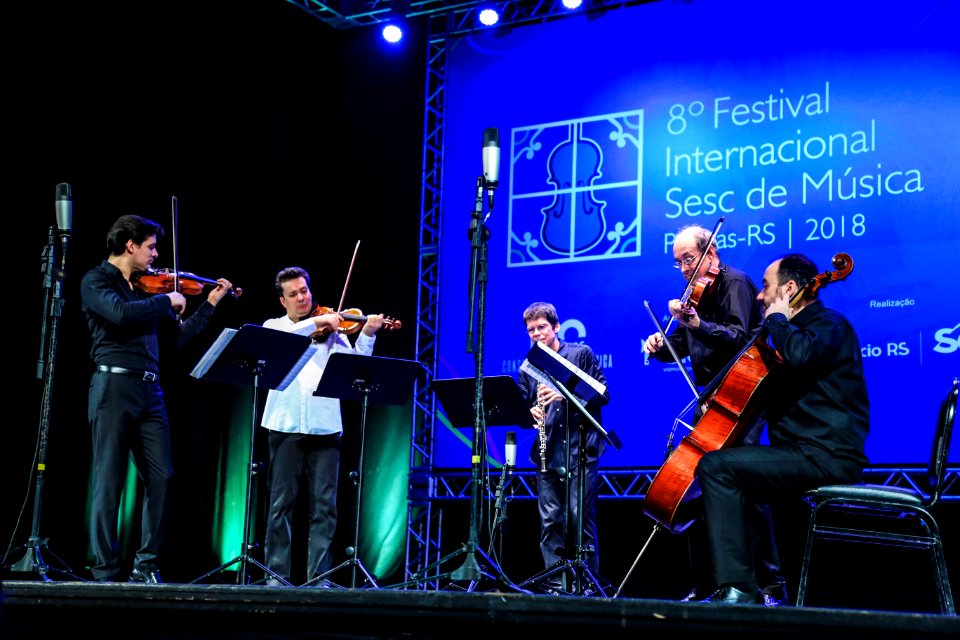 15.01.2018 - Prefeita Paula Mascarenhas na abertura do  8° Festival Sesc de Música com apresentação do Grupo alemão Ensemble Berlin