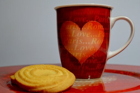 Valentine's day tableware coffee photo