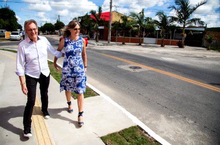 07.02.2018 - Prefeita Paula Mascarenhas e o vice Idemar Barz durante Entrega das Rua Professor Mário Peiruque e Rafael Pinto Bandeira - Foto: Gustavo Vara
