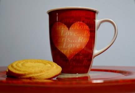 Valentine's day tableware coffee photo