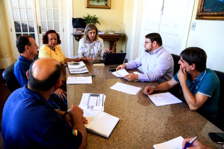 15.02.2018 -  Prefeita Paula Mascarenhas durante reunião sobre racionamento de água - Foto: Gustavo Vara