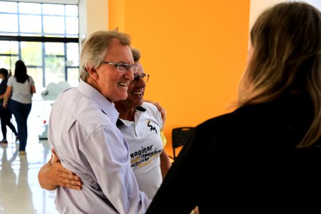 22.02.2018 - Prefeita Paula Mascarenhas e o vice Idemar Barz durante visita à Escola Santa Mônica - Foto: Gustavo Vara