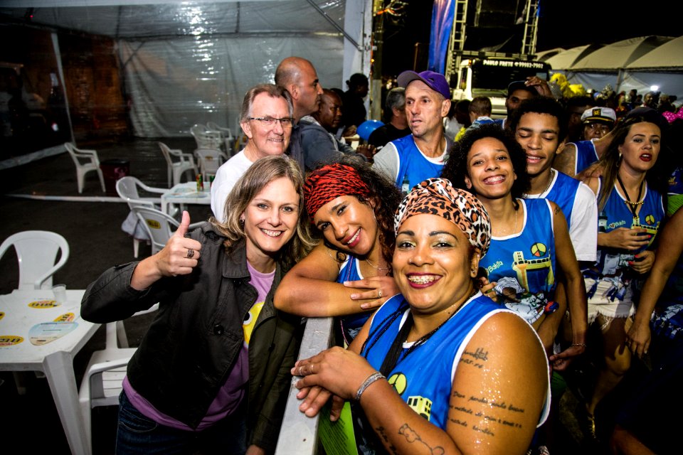 12.02.2018 - Prefeita Paula Mascarenhas e o vice Idemar Barz no segundo dia do Carnaval 2018 - Foto: Gustavo Vara