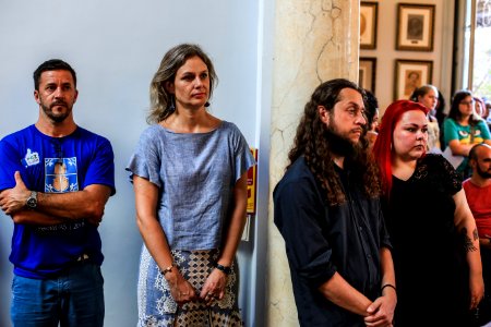 15.01.2018 - Prefeita Paula Mascarenhas no Recital de Piano e Canto com Liliana Michelssen (pianista) e Homero Velho (barítono) em Comemoração aos 100 Anos Conservatório de Música da Universidade Federal de Pelotas (UFPel) na Bibliotheca Pública Pelotense
