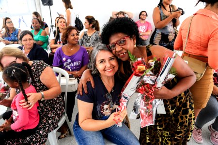 06.03.2018 -Prefeita Paula Mascarenhas  durante abertura da semana da Mulher no CEU Dunas - Foto: Gustavo Vara