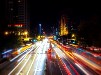 Night view automotive light photo