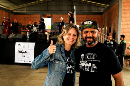 28.10.2017 - Prefeita Paula Mascarenhas durante encerramento da Semana do Hip Hop no Navegantes