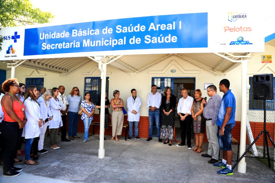 02.03.2018 - Prefeita Paula Mascarenhas e o vice Idemar Barz na entrega da UBS Areal I - reformada com mão de obra prisional - Foto: Gustavo Vara