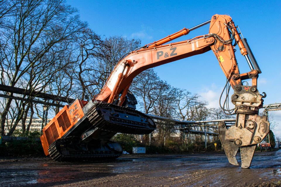 Machine demolition scissors