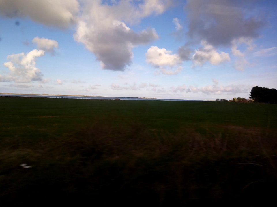 Journey home - Holy Island and Lindisfarne from train