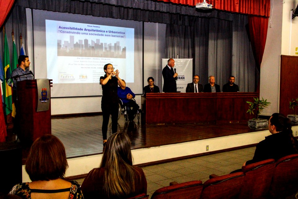 22.11.2017 - Abertura do Fórum de Acessibilidade Urbana e Arquitetônica no Auditório da Ucpel