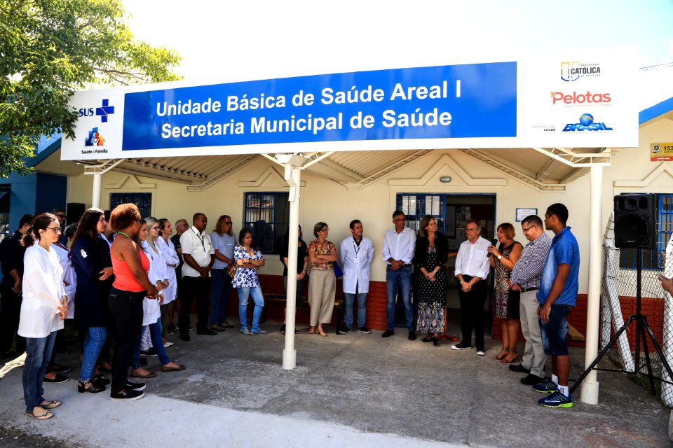 02.03.2018 - Prefeita Paula Mascarenhas e o vice Idemar Barz na entrega da UBS Areal I - reformada com mão de obra prisional - Foto: Gustavo Vara