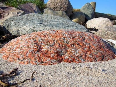 Glacial deposits granite red photo