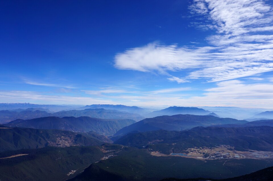 Natural landscape the jade dragon snow mountain in yunnan province