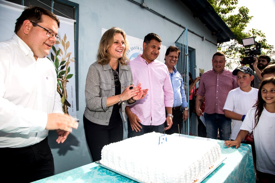 22.10.2018 - Prefeita Paula Mascarenhas durante cerimônia de 50 anos da Barragem Santa Bárbara - Foto: Gustavo Vara