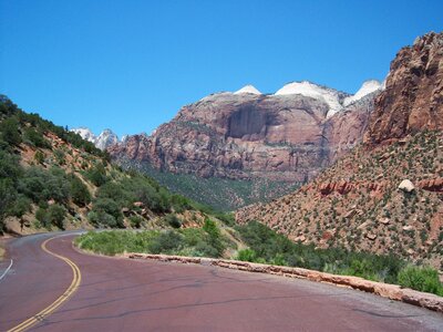 Road desert nature