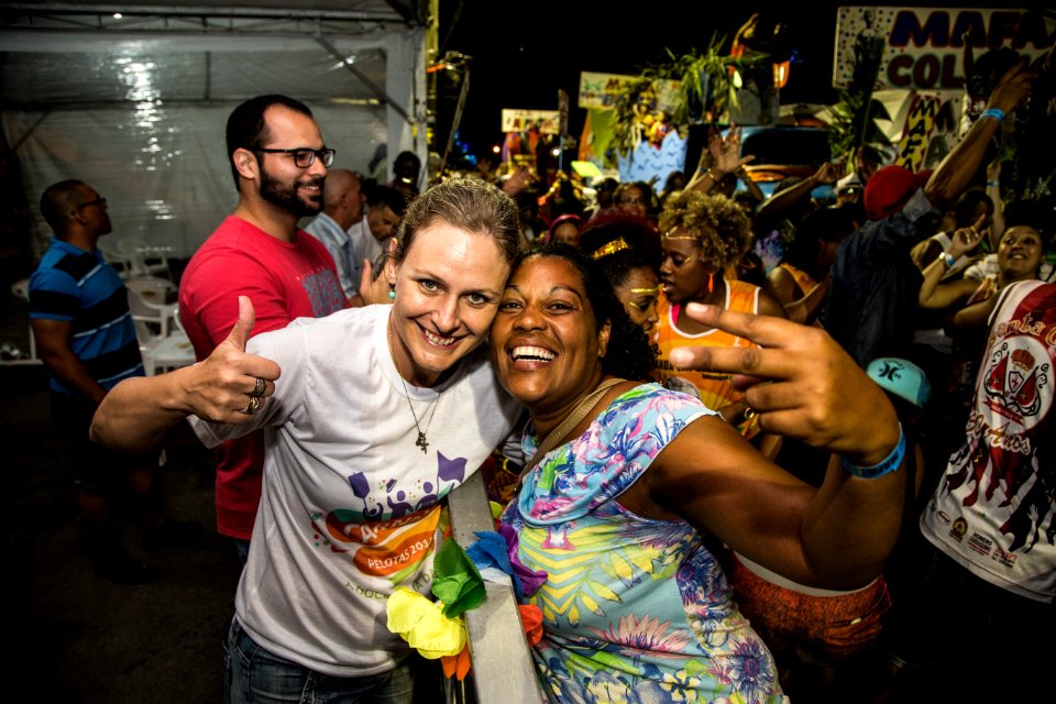 10.02.2018 - Prefeita Paula Mascarenhas e o vice Idemar Barz durante o primeiro dia do Carnaval 2018 - Foto: Gustavo Vara
