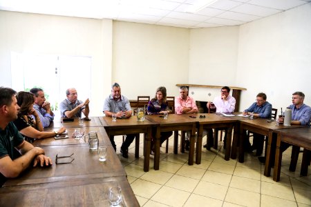 29.01.2018 - Prefeita Paula Mascarenhas durante reunião sobre a duplicação da BR 116, em Cristal/RS - Foto: Gustavo Vara