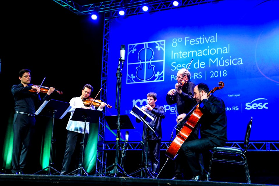15.01.2018 - Prefeita Paula Mascarenhas na abertura do  8° Festival Sesc de Música com apresentação do Grupo alemão Ensemble Berlin