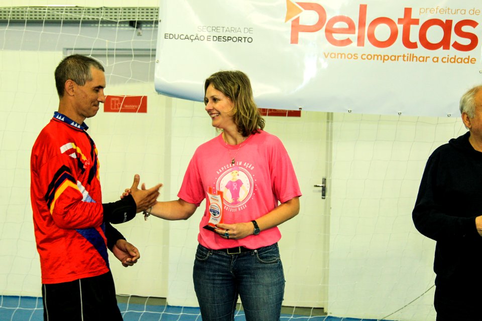 28.10.2017 - Prefeita Paula Mascarenhas durante a final do Integra 2017 no ginásio Karosso