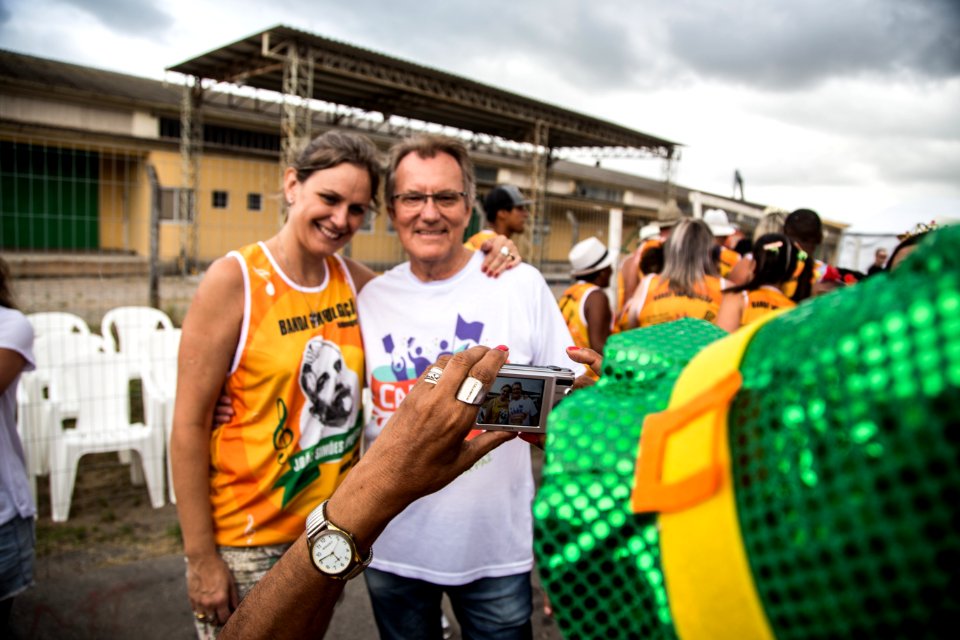 10.02.2018 - Prefeita Paula Mascarenhas e o vice Idemar Barz durante o primeiro dia do Carnaval 2018 - Foto: Gustavo Vara