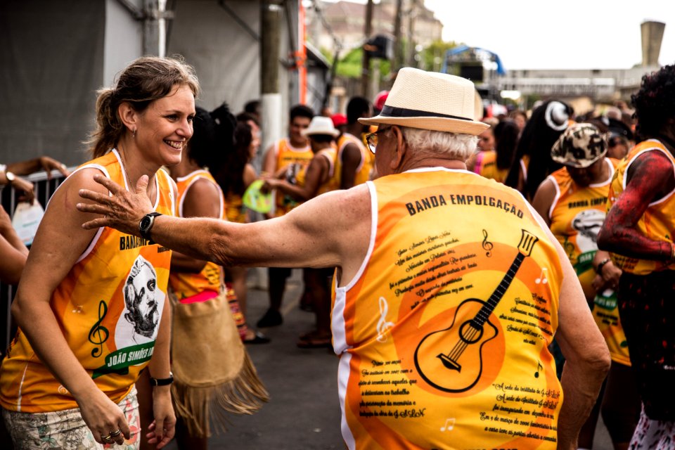 10.02.2018 - Prefeita Paula Mascarenhas e o vice Idemar Barz durante o primeiro dia do Carnaval 2018 - Foto: Gustavo Vara