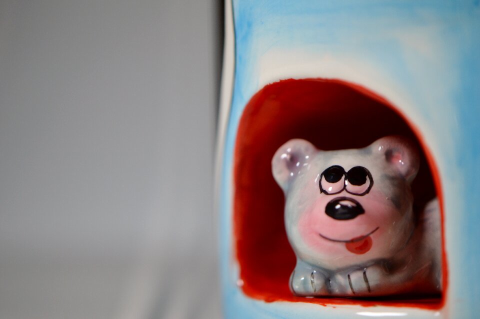 Funny porcelain figurine background