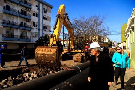 20.08.2018 - Prefeito em exercício Idemar Barz durante visita obra de instalação adutora ETA São Gonçalo - Foto: Gustavo Vara
