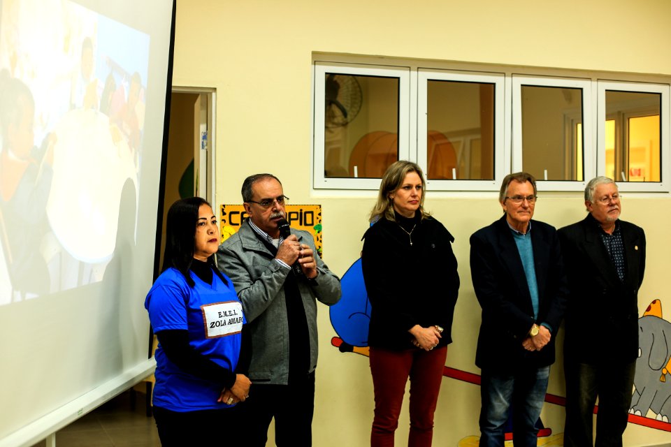 24.05.2018 - Prefeita Paula Mascarenhas e o vice Idemar Barz  durante inauguração da EMEI Zola Amaro - Foto: Gustavo Vara