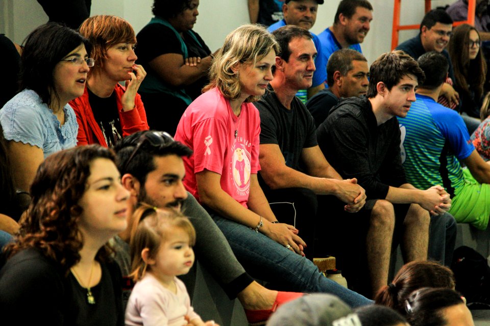28.10.2017 - Prefeita Paula Mascarenhas durante a final do Integra 2017 no ginásio Karosso