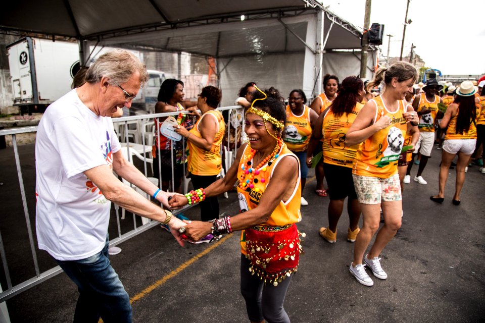 10.02.2018 - Prefeita Paula Mascarenhas e o vice Idemar Barz durante o primeiro dia do Carnaval 2018 - Foto: Gustavo Vara
