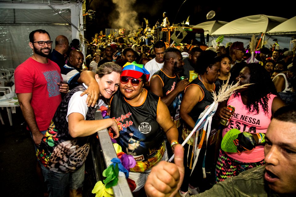 10.02.2018 - Prefeita Paula Mascarenhas e o vice Idemar Barz durante o primeiro dia do Carnaval 2018 - Foto: Gustavo Vara