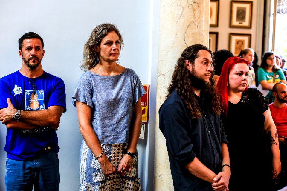 15.01.2018 - Prefeita Paula Mascarenhas no Recital de Piano e Canto com Liliana Michelssen (pianista) e Homero Velho (barítono) em Comemoração aos 100 Anos Conservatório de Música da Universidade Federal de Pelotas (UFPel) na Bibliotheca Pública Pelotense