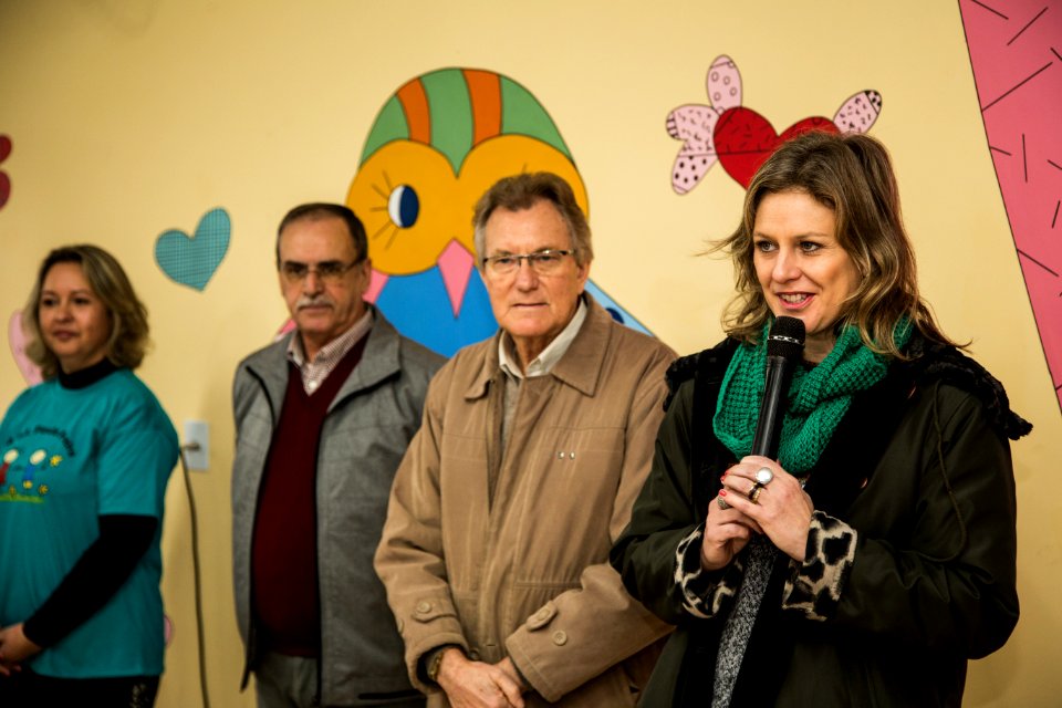 28.06.2018 - Prefeita Paula Mascarenhas e o vice Idemar Barz no ato de entrega da EMEI Paulo Freire - Foto: Gustavo Vara