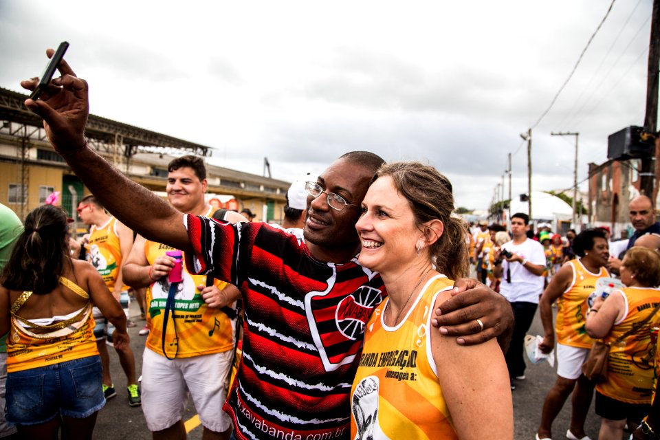 10.02.2018 - Prefeita Paula Mascarenhas e o vice Idemar Barz durante o primeiro dia do Carnaval 2018 - Foto: Gustavo Vara