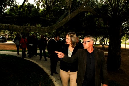 17.05.2018 - Prefeita Paula Mascarenhas  durante entrega da praça São Jerônimo,   atrás do Shopping Mar de Dentro e entrega de obras Ilha Bela e São Conrado - Laranjal- Foto: Gustavo Vara