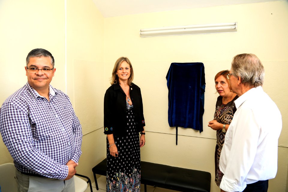 02.03.2018 - Prefeita Paula Mascarenhas e o vice Idemar Barz na entrega da UBS Areal I - reformada com mão de obra prisional - Foto: Gustavo Vara