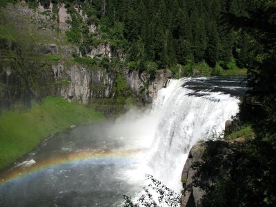 Idaho waterfall rainbow