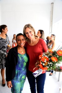 06.03.2018 -Prefeita Paula Mascarenhas  durante abertura da semana da Mulher no CEU Dunas - Foto: Gustavo Vara