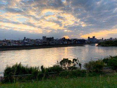 Arakawa River in Shimo, Kita-ku