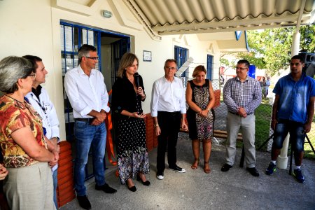 02.03.2018 - Prefeita Paula Mascarenhas e o vice Idemar Barz na entrega da UBS Areal I - reformada com mão de obra prisional - Foto: Gustavo Vara