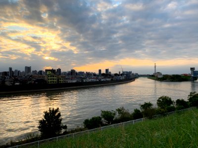 Arakawa River in Shimo, Kita-ku