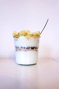 Mason jar fruit quark