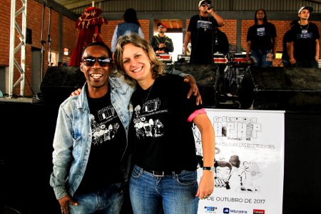 28.10.2017 - Prefeita Paula Mascarenhas durante encerramento da Semana do Hip Hop no Navegantes