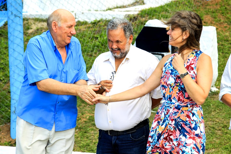 31.01.2018 - Prefeita Paula Mascarenhas durante entrega e instalação da placa no monumento à Iemanjá - Foto: Gustavo Vara