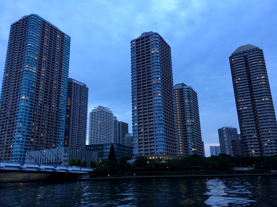Sumida River and Tsukuda in Chuo-ku Tokyo 1